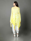 'Nargis' Shibori Vegan Silk Top with Butterfly Sleeves