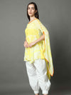 'Nargis' Shibori Vegan Silk Top with Butterfly Sleeves