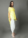 'Nargis' Shibori Vegan Silk Top with Butterfly Sleeves