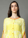 'Nargis' Shibori Vegan Silk Top with Butterfly Sleeves