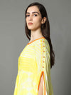 'Nargis' Shibori Vegan Silk Top with Butterfly Sleeves