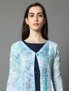 'Mira' Marble-dyed Vegan Silk Overlay (Aquamarine)