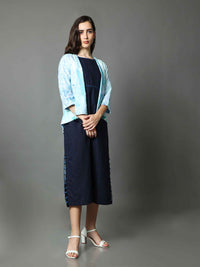 'Noor' Hand-dyed Shibori Vegan Silk Shrug