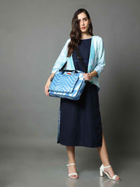 'Noor' Hand-dyed Shibori Vegan Silk Shrug