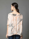'Isla' Marble-dyed Vegan Silk Balloon Top