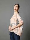 'Isla' Marble-dyed Vegan Silk Balloon Top