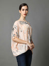 'Isla' Marble-dyed Vegan Silk Balloon Top