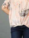 'Isla' Marble-dyed Vegan Silk Balloon Top