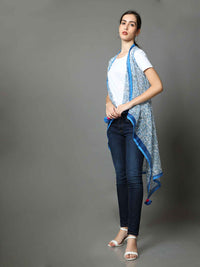 'Hope' Hand Blockprinted Pure Cotton Shrug