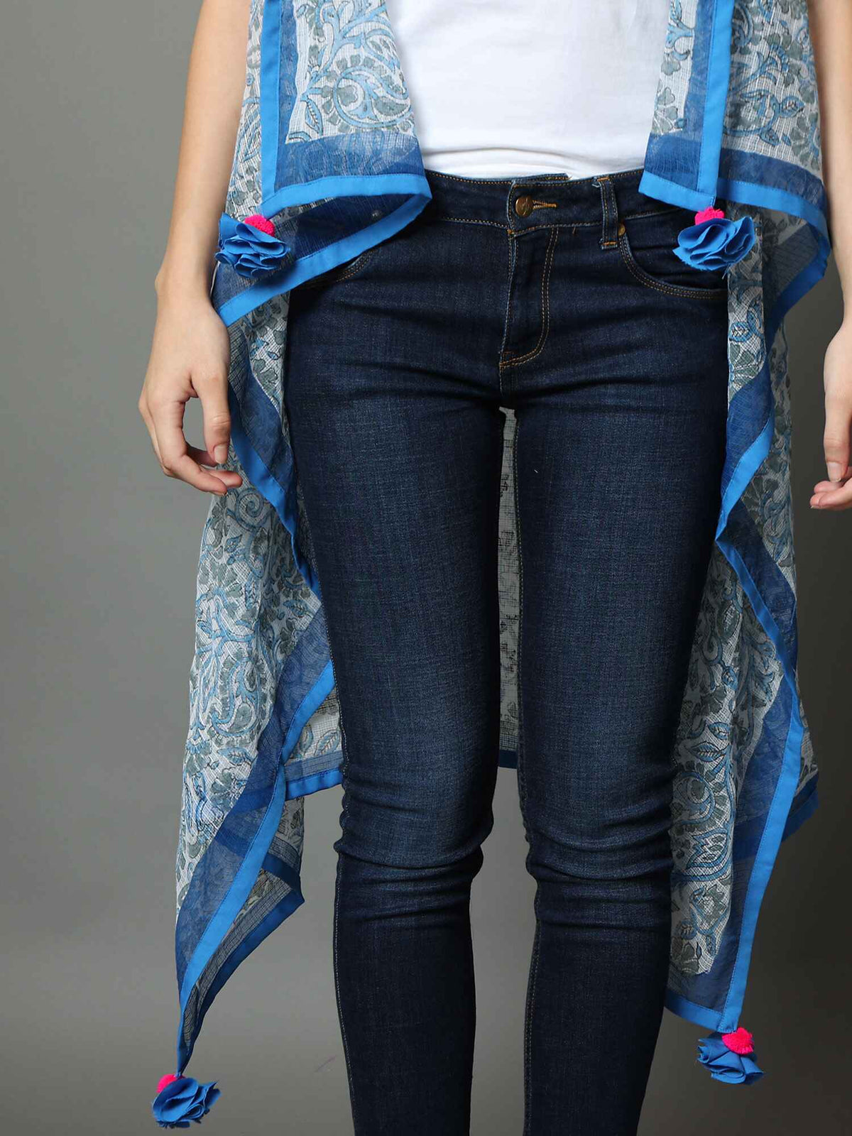 'Hope' Hand Blockprinted Pure Cotton Shrug
