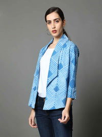 'Nysa' Hand-dyed Shibori Pure Cotton Coat