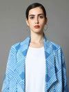 'Nysa' Hand-dyed Shibori Pure Cotton Coat