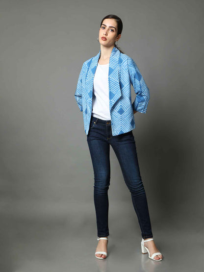 'Nysa' Hand-dyed Shibori Pure Cotton Coat