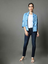 'Nysa' Hand-dyed Shibori Pure Cotton Coat