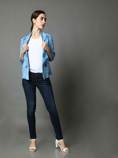 'Nysa' Hand-dyed Shibori Pure Cotton Coat