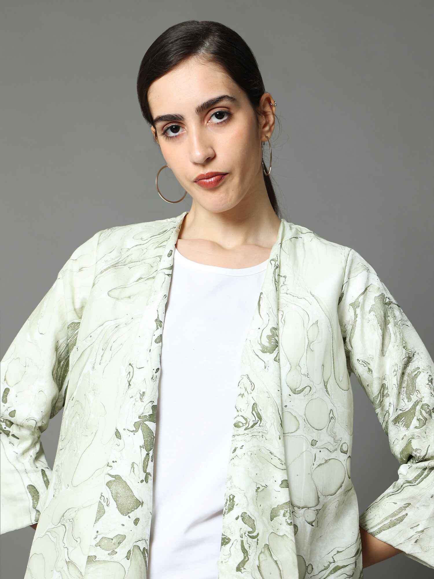 'Esther' Marble-dyed Vegan Silk Overlay