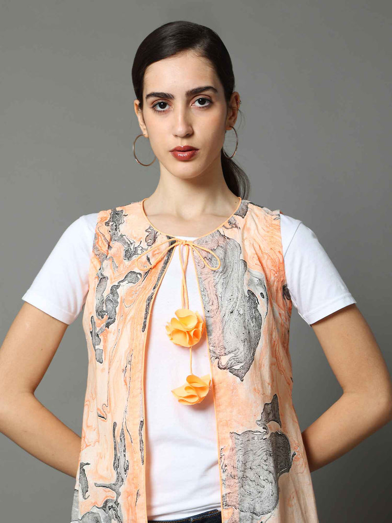 'Amber' Marble-dyed Pure Cotton Jacket