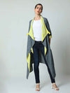 'Daisy' Hand-dyed Shibori Pure Cotton Denim Overlay (Spicy mango)