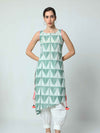 'Zinnia' Hand-dyed Shibori Pure Cotton Tunic with Slits