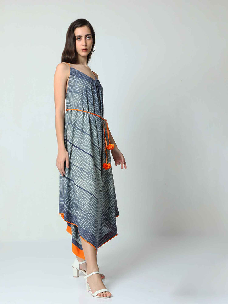 'Myra' Hand-dyed Shibori Pure Cotton Jumpsuit