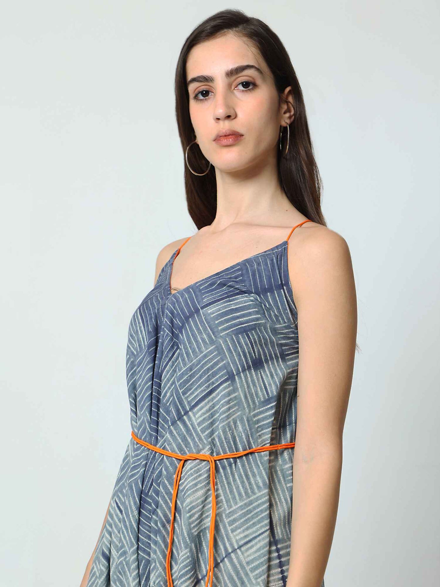 'Myra' Hand-dyed Shibori Pure Cotton Jumpsuit