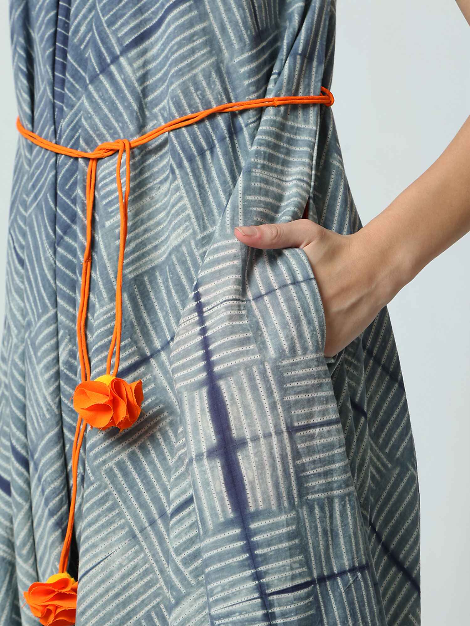 'Myra' Hand-dyed Shibori Pure Cotton Jumpsuit