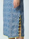 'Zuri' Racer-back Hand Block-printed Pure Cotton Dress