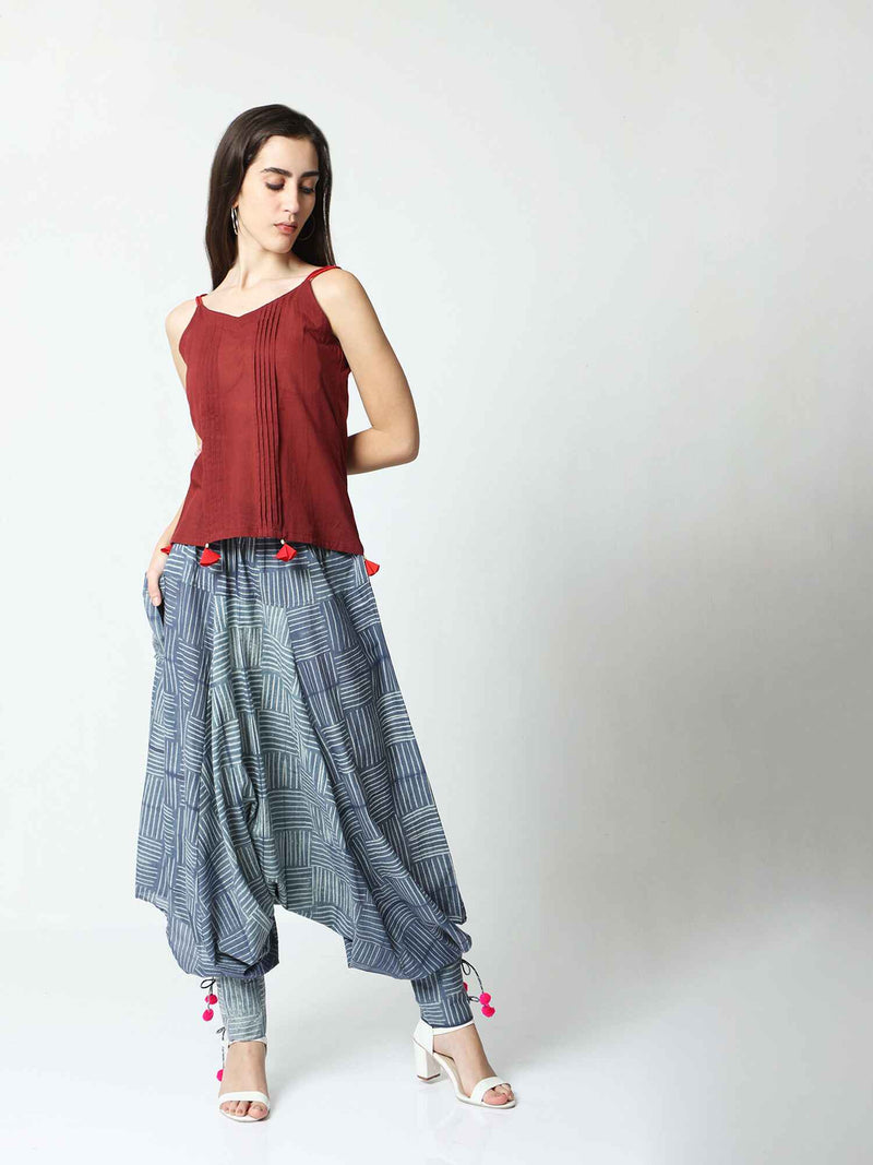 'Ashley' Hand-dyed Shibori Pure Cotton Yoga Pants
