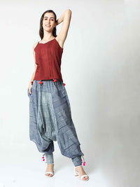 'Ashley' Hand-dyed Shibori Pure Cotton Yoga Pants