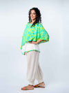 'Anastasia' Hand-dyed Shibori Pure Cotton Poncho Top