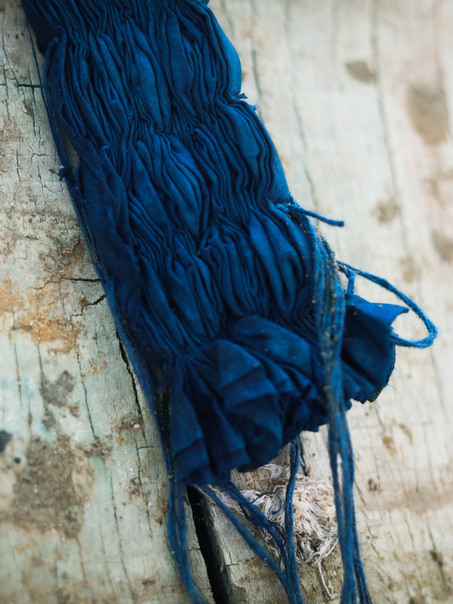 'Nysa' Hand-dyed Shibori Pure Cotton Coat