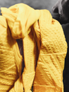 'Daisy' Hand-dyed Shibori Pure Cotton Denim Overlay (Spicy mango)