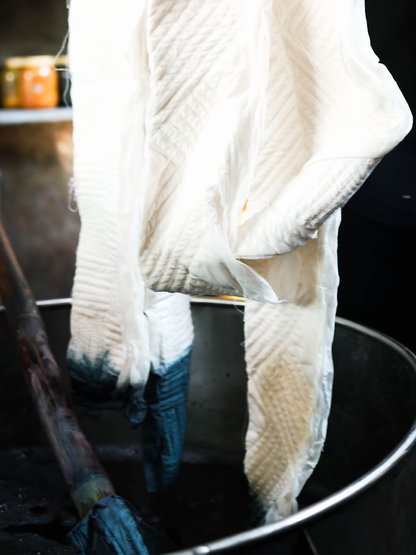 'Roza' Hand-dyed Shibori Vegan Silk Dress