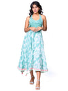 'Kiara' Hand-dyed Shibori Vegan Silk Halter Dress