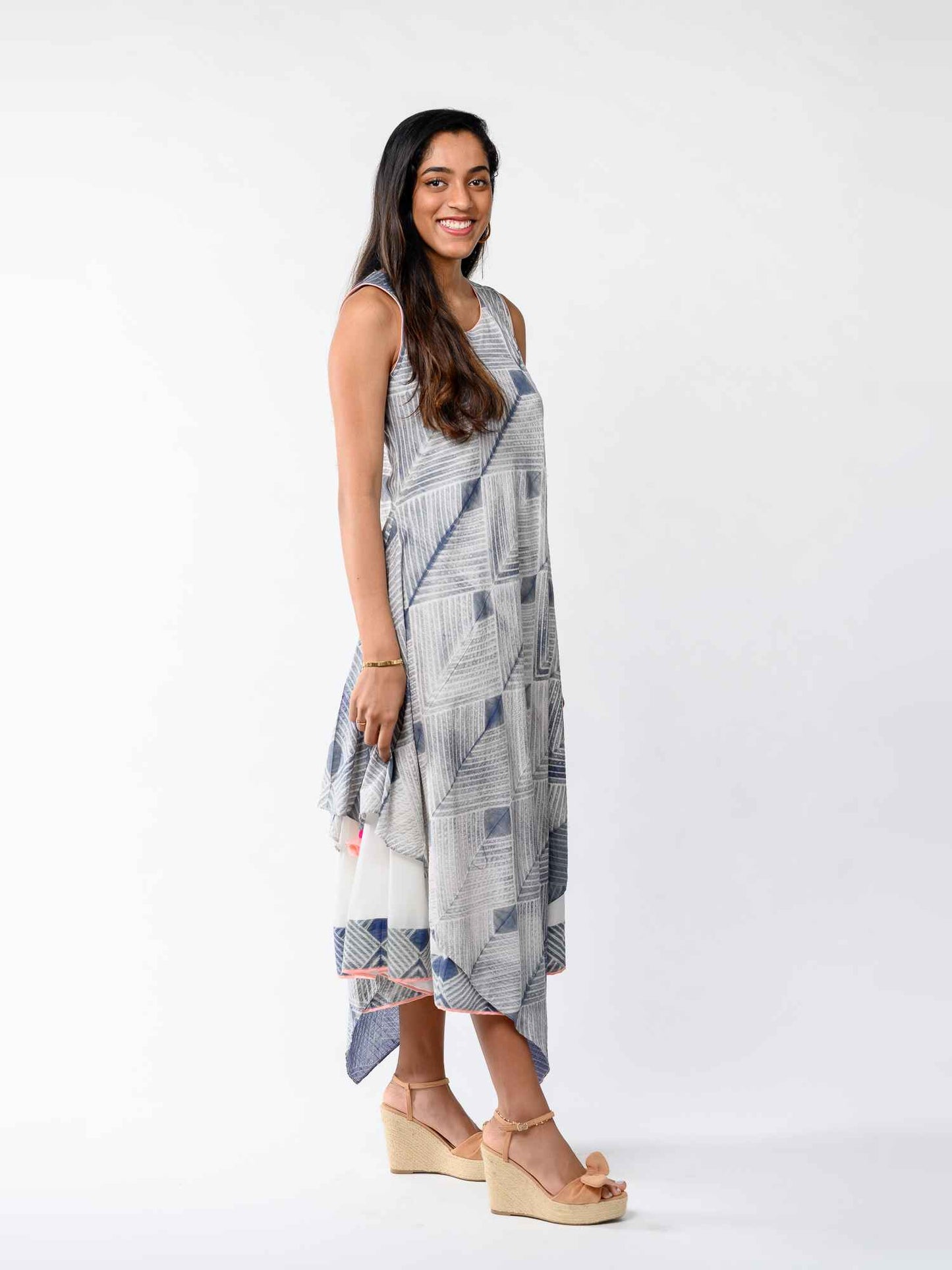 'Aurora' Hand-dyed Shibori Pure Cotton Dress