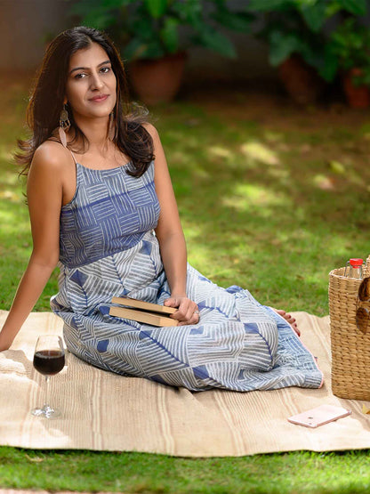 'Vienna' Hand-dyed Shibori Pure Cotton Dress
