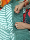 'Sage' Hand-dyed Shibori Pure Cotton Poncho Top