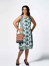 'Midori' Shibori Pure Cotton Shift Dress