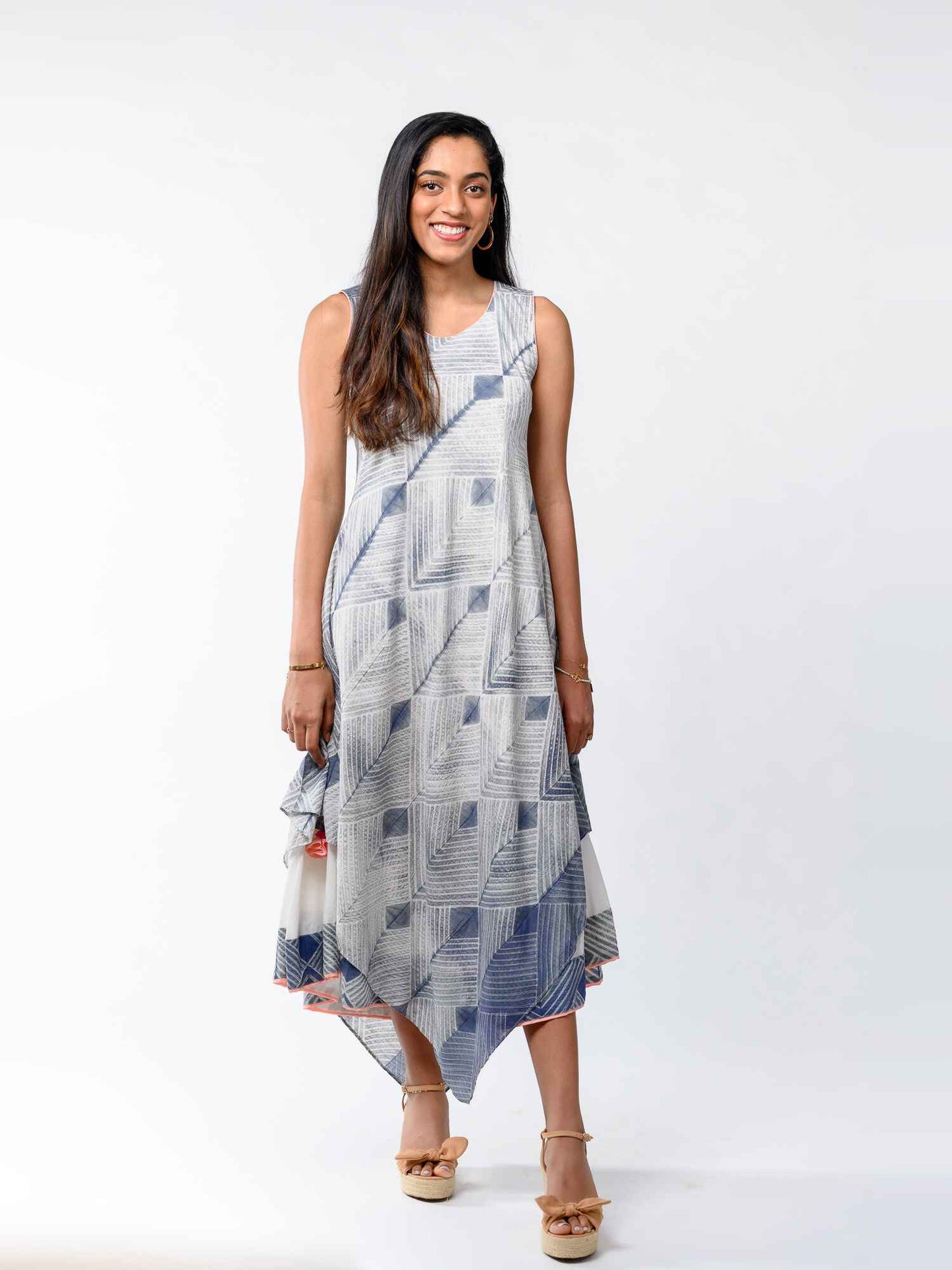 'Aurora' Hand-dyed Shibori Pure Cotton Dress