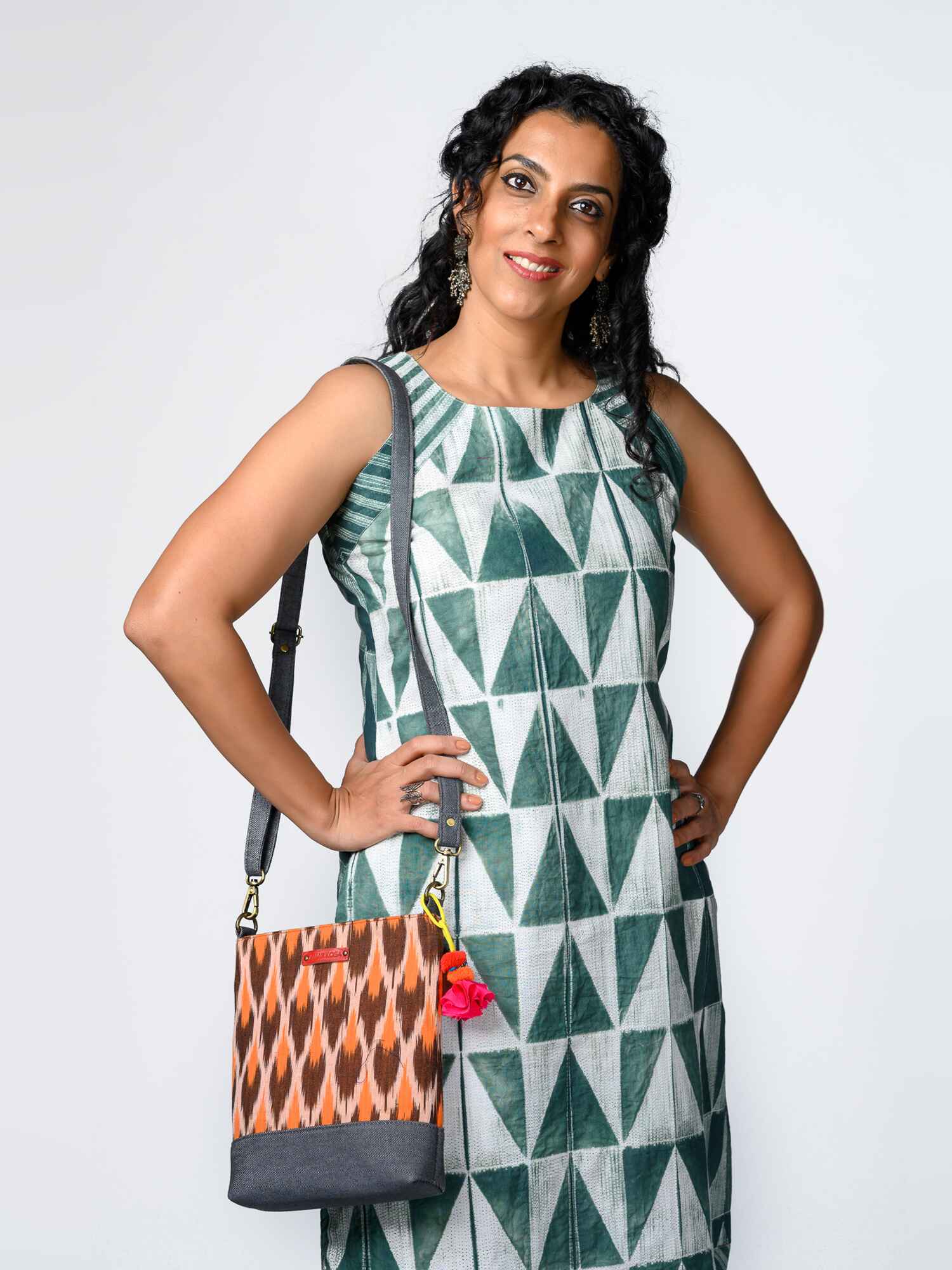 'Midori' Shibori Pure Cotton Shift Dress