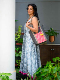 'Leah' Hand-dyed Shibori Vegan Silk Dress