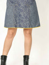 'Faith' Hand Block-printed Pure Cotton Denim Dress