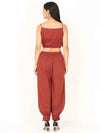 'Maya' Maroon Pure Cotton Aladdin Pants