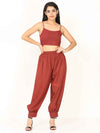 'Maya' Maroon Pure Cotton Aladdin Pants
