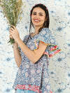 Asymmetric Floral Top