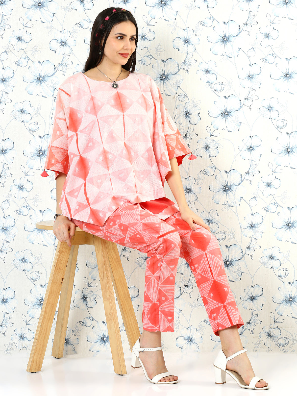 'Misty' Hand-dyed Shibori Pure Cotton Pants