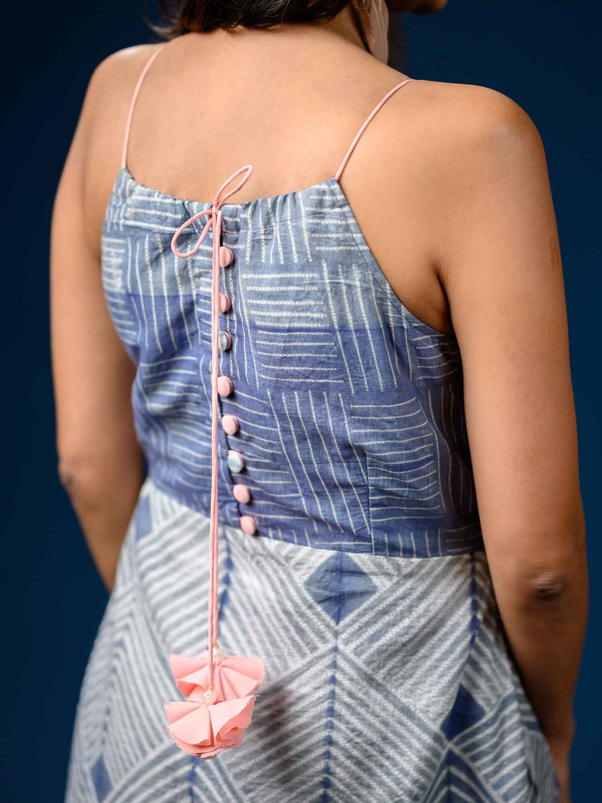'Vienna' Hand-dyed Shibori Pure Cotton Dress