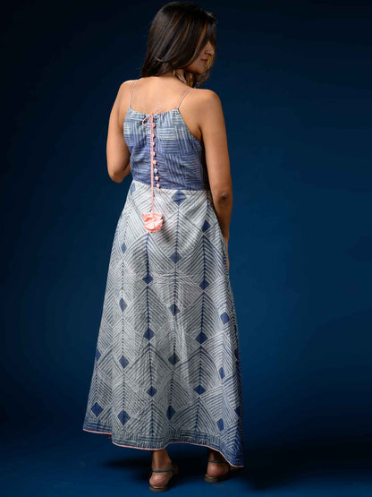 'Vienna' Hand-dyed Shibori Pure Cotton Dress