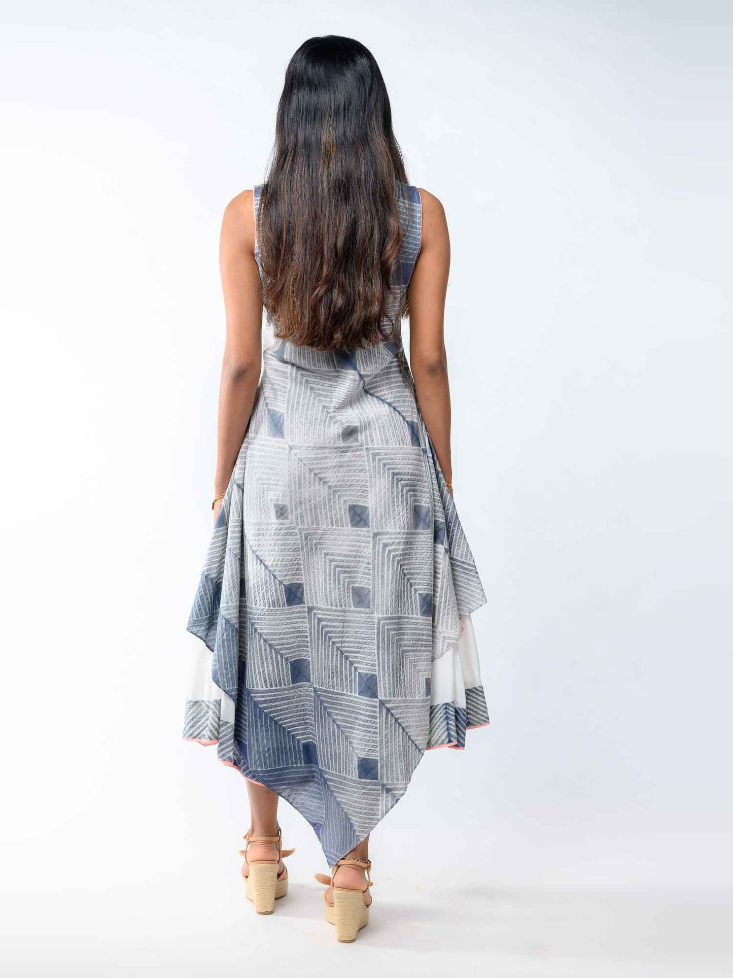 'Aurora' Hand-dyed Shibori Pure Cotton Dress