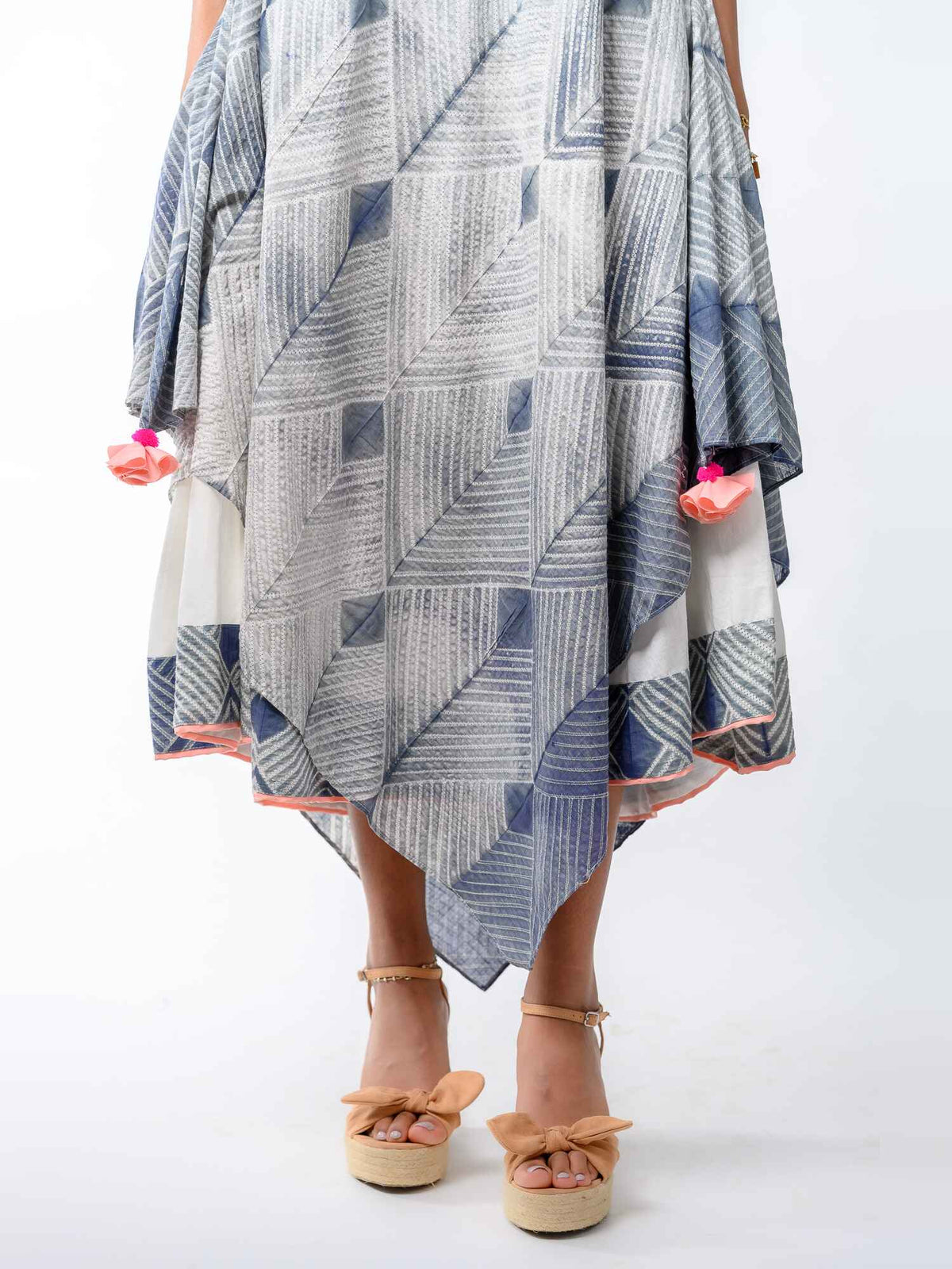 'Aurora' Hand-dyed Shibori Pure Cotton Dress